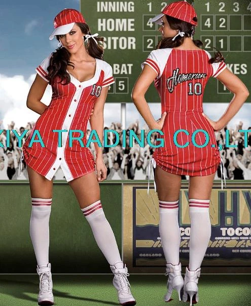 Baseball Homerun Hitter traje knit del estiramiento snap vestido de frente Adult Party cosplay de halloween fantasias traje para mujeres|parties drinks|party usa costumescostume party costume ideas AliExpress