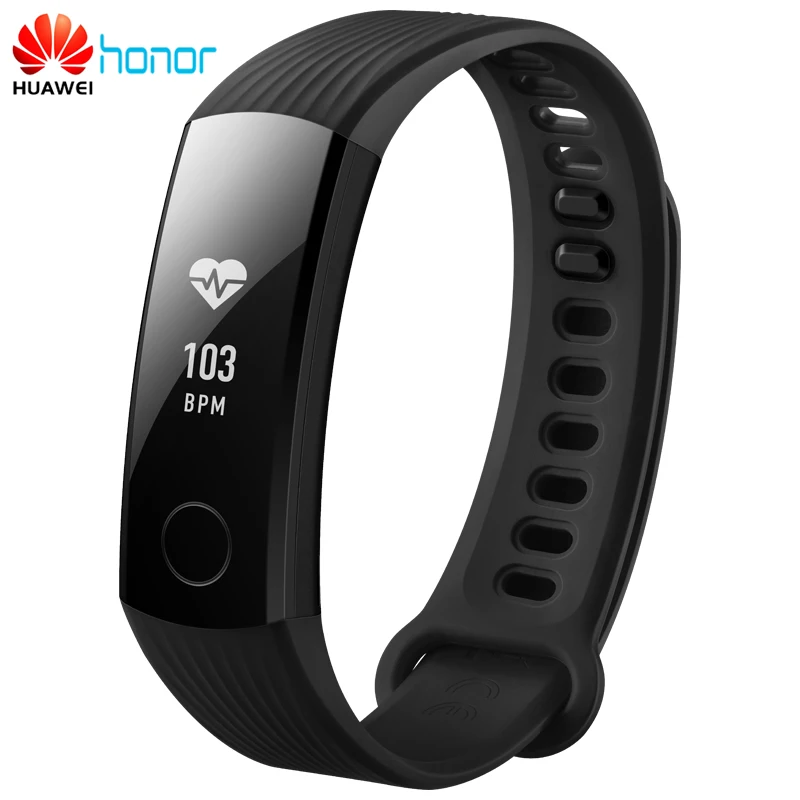 

New Original Huawei Honor Band 3 Smart Wristband Swimmable 5ATM OLED Screen Touchpad Continual Heart Rate Monitor Push Message