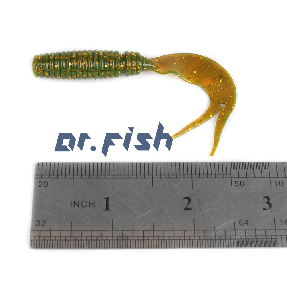 Dr.Fish рыболовная мягкая пластиковая наживка для ловли окуня 8 грубовых двойных