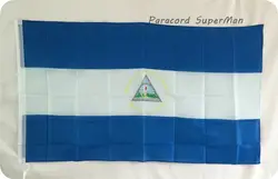 2 шт./лот 3ft x 5ft висит флаг полиэстер Никарагуа Национальный Флаг Баннер Крытый 150x90 см большой флаг для торжества