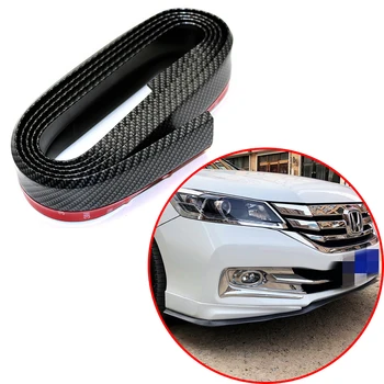 

2.5M Wide Car Bumper Lip Rubber Car Bumper Protectors Exterior Mouldings Bumper Lip Strip black or carbon fiber color