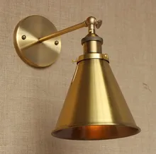 Brass Style Loft Industrial Lamp Lampe Vintage Wall Lights Fixtures Class Retro Edison Wall Sconce Arandelas