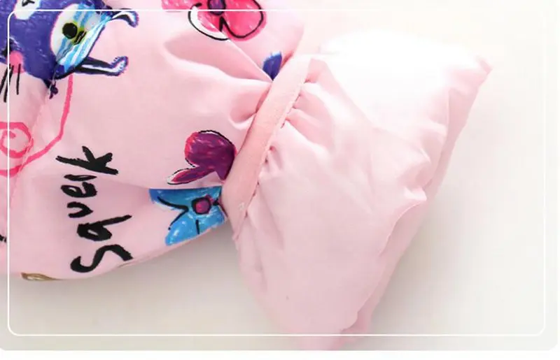 COOTELILI  80-130cm  Fashion Rabbit Pringting Winter Infant Cotton Jackets Kids Girls Coat Warm Baby Girl Clothes For Children  (6)