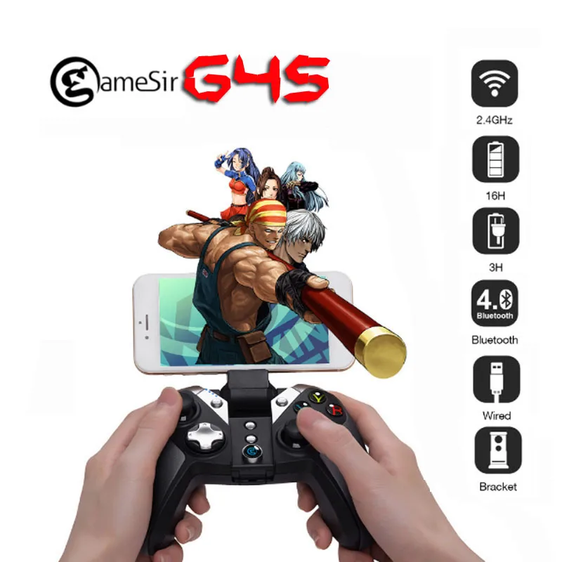 Original GameSir G4s 2 4Ghz Wireless Bluetooth Gamepad Controller Universal for Android TV BOX Smartphone Tablet