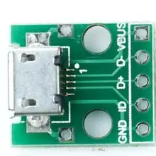10 шт. MICRO USB к DIP адаптер 5pin гнездовой разъем B Тип печатной платы конвертер pinboard 2,54