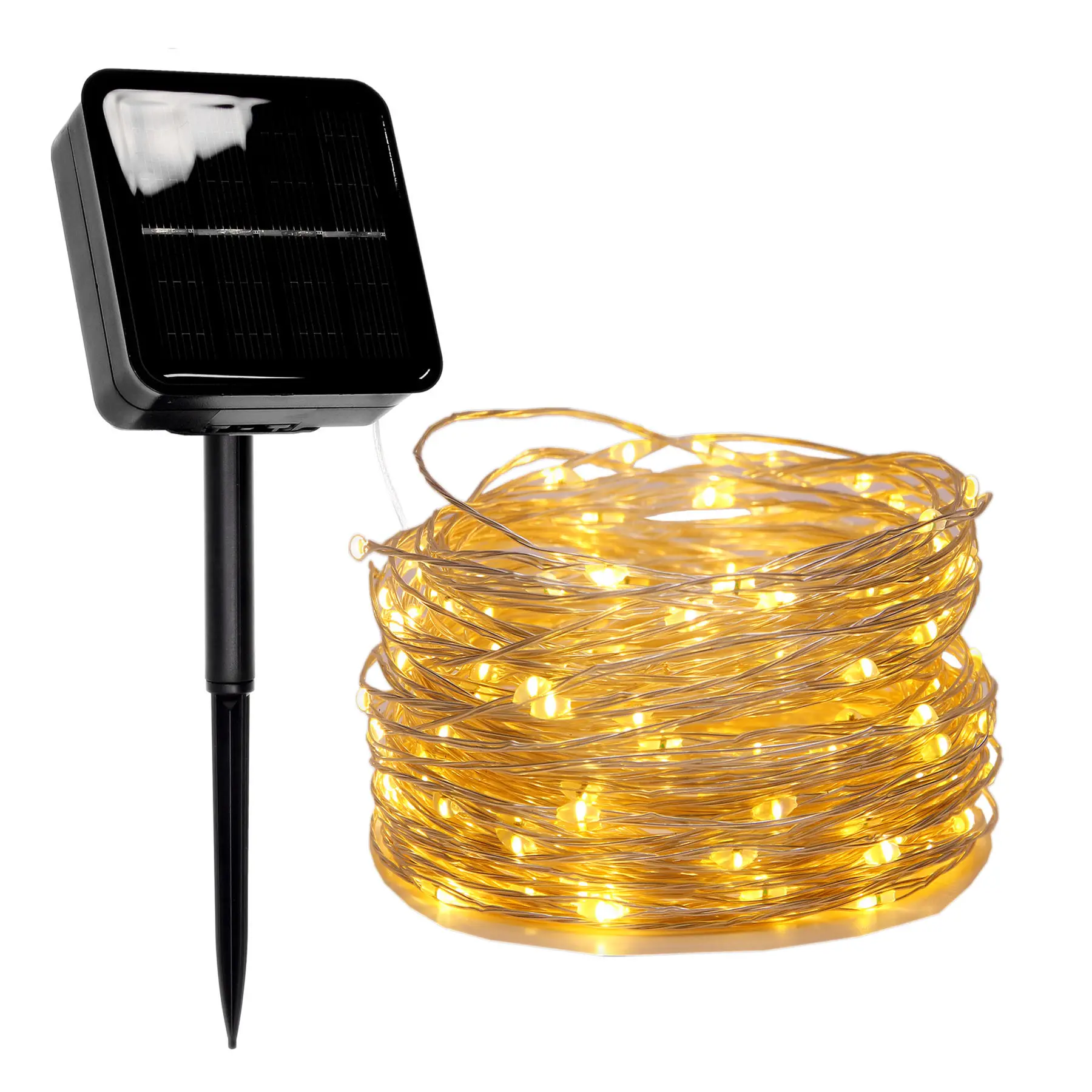 

2M 5M 10M 20M Solar LED String Light Waterproof LED Copper Wire String Holiday Outdoor Lamp For Christmas Party Wedding lighting