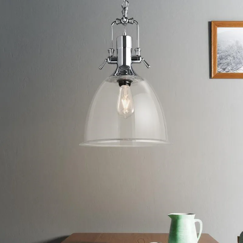 

Abajur Modern Glass Lampshade Cafe Bar Chandelier Lighting for Living Room Dining Room Wrought Iron Clothing Store Hanging lamp