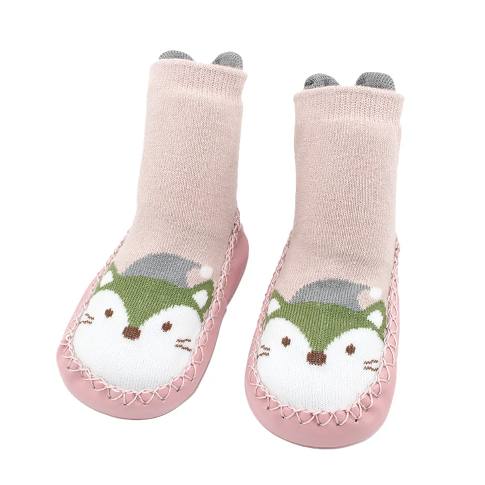 В году, осенне-зимние хлопковые носки с рисунками животных для новорожденных мальчиков и девочек носки-тапочки противоскользящие носки для малышей в году, год