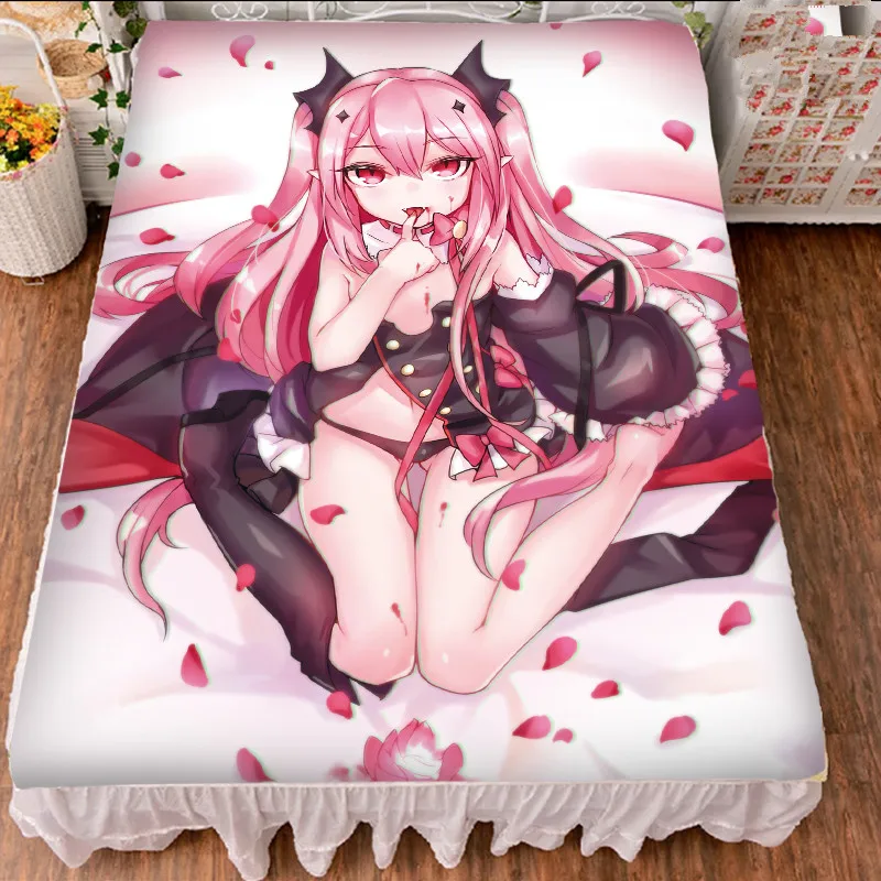 Японское аниме Seraph of the end персонажи сексуальная девушка Krul Tepes Простыня из