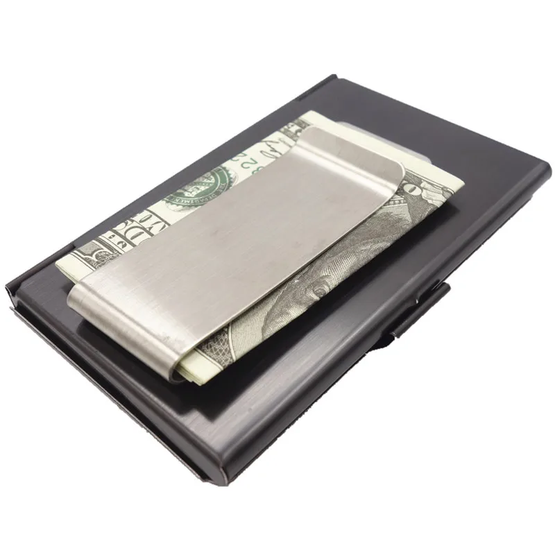 

Business Card Case Stainless Steel Card Case Unisex Money Clip