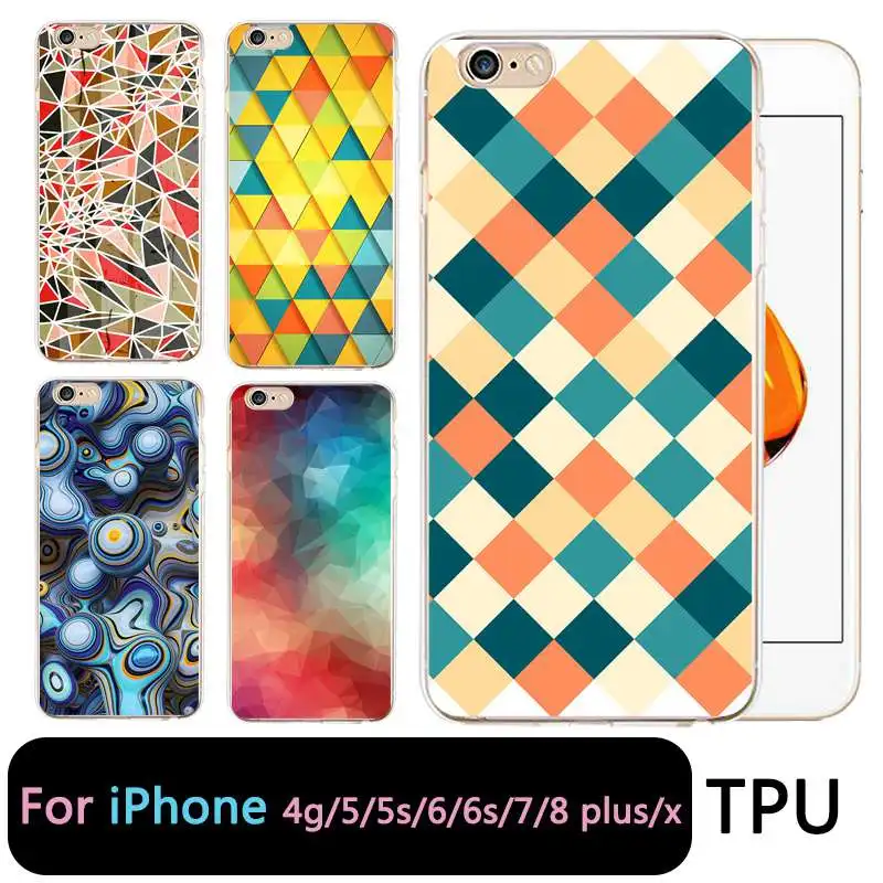 QMSWEI TPU прозрачный телефон чехол для iPhone 6G 6s 7 8 plus x Мягкая полоса Алмазная сетка