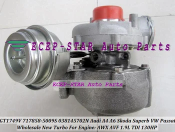 

Free Ship GT1749V 717858 717858-0001 717858-0002 717858-0003 717858-0004 Turbo For Audi A4 A6 VW Passat B6 AWX AVF BLB 1.9L TDI