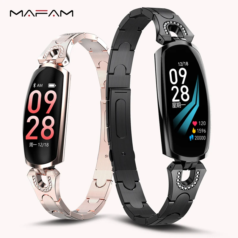 MAFAM 2019 AK16 Smartwatch Для женщин браслет 0,96 Инче красочные ЖК-дисплей Android часы Водонепроницаемый с Камера Управление для IOS и Android