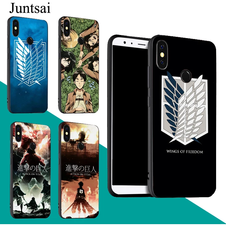 

Juntsai Attack on titan Shingeki no Kyojin Cover For Xiaomi Redmi 6 Pro 6A 5 Plus S2 Note 7 5 5A 4X Mi 8 9 6X A2 Mix 2 F1 Case