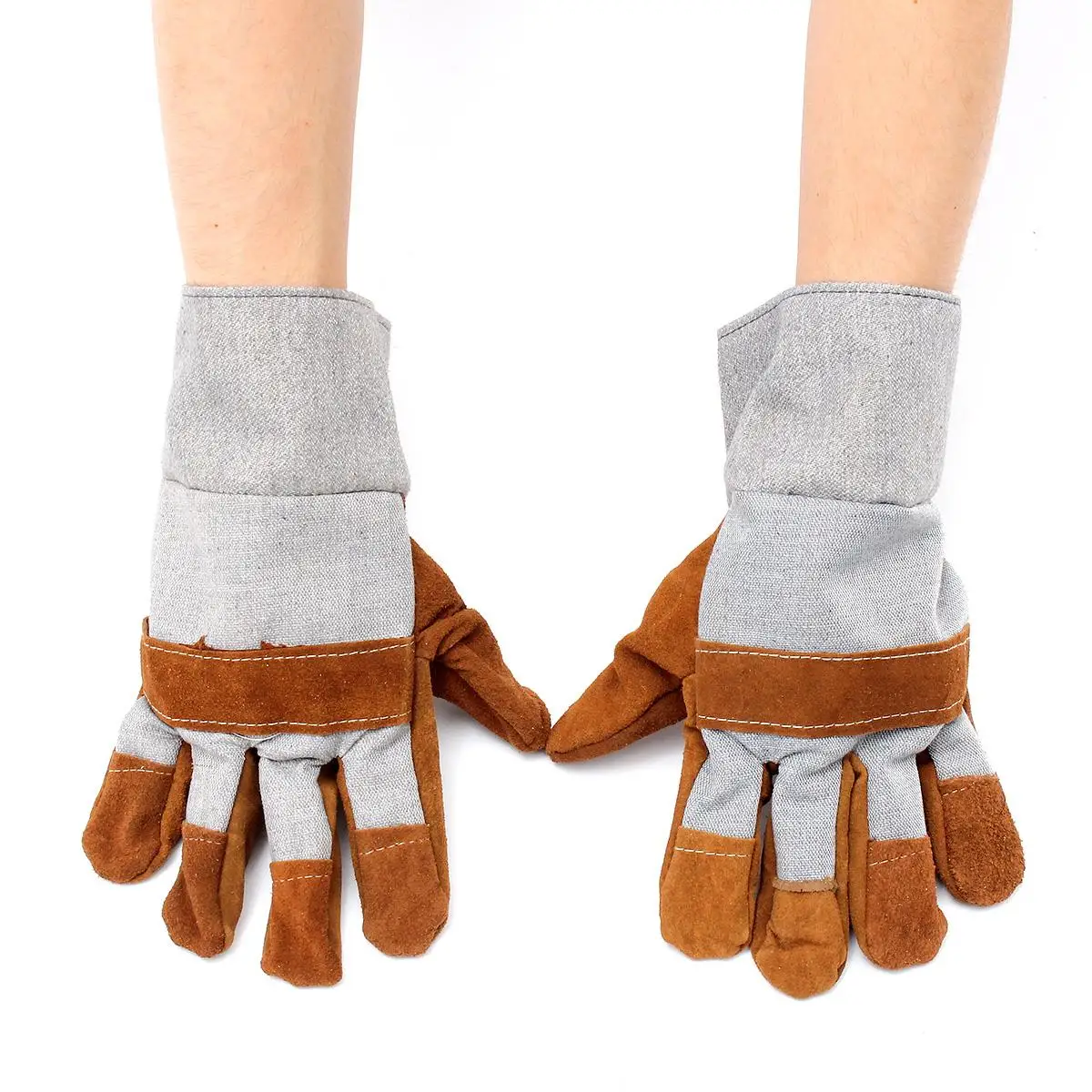 

NEW Welding WELDERS Work Soft Cowhide Leather Plus Gloves For protecting hand Safety gloves