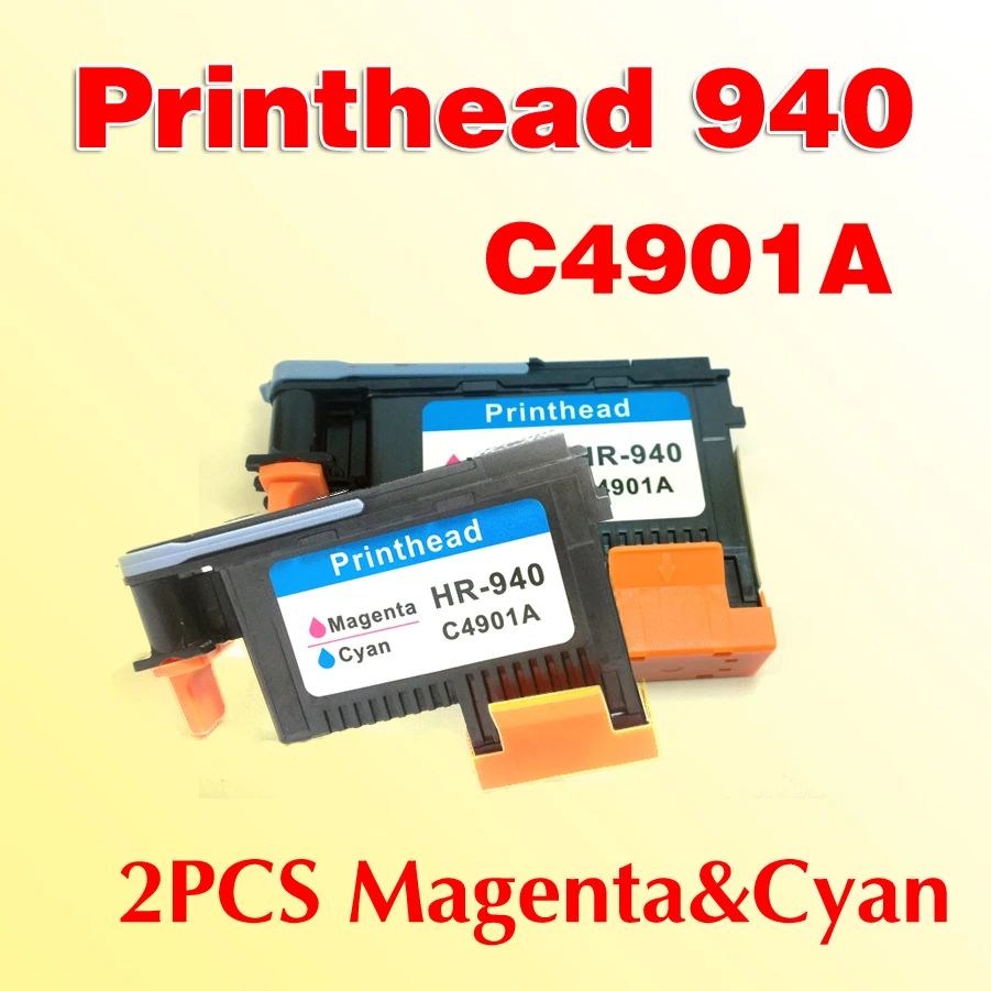 

2x magenta cyan printhead C4901A compatible For hp940 for hp940 officejet pro 8000 8500 8500A 8500A plus printer