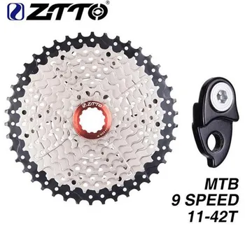 

ZTTO MTB Bicycle Freewheel 9 Speed 11- 42T Cassette Freewheel Mountain Bike Bicycle Parts WIDE RATIO Compatible For M430 M4000