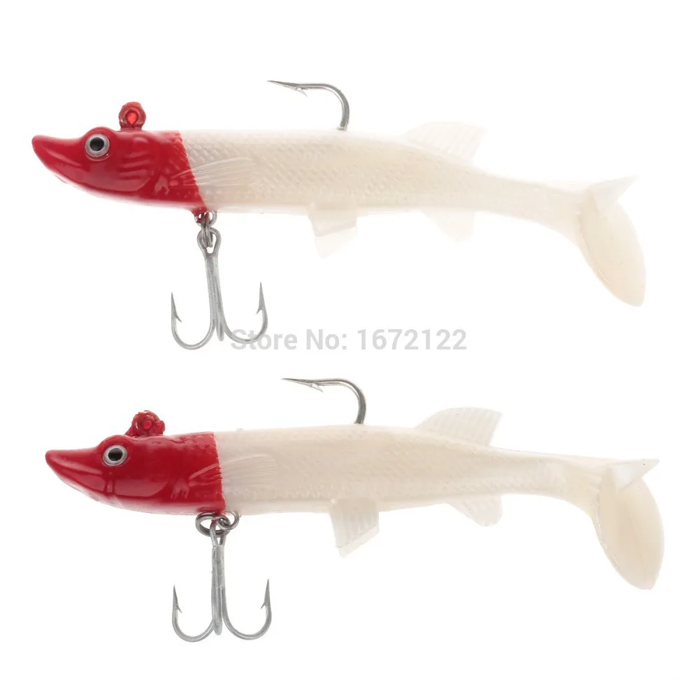 Lot 12pcs Shrimp Jigs Glow In The Water Baits Fishing Lures 7cm 4g Great