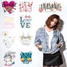 Iron on Transfer for Clothing Stickers on Clothes Heat Transfer Badges for T-shirts Appliques Stranger Things Girl Patches