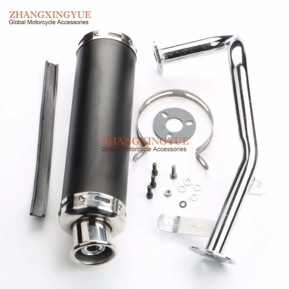 Scooter Performance Exhaust With Black Muffler 50cc Scooter-ATV Parts Scooter Performance Exhaust With Black Muffler 50cc Scooter-ATV Parts