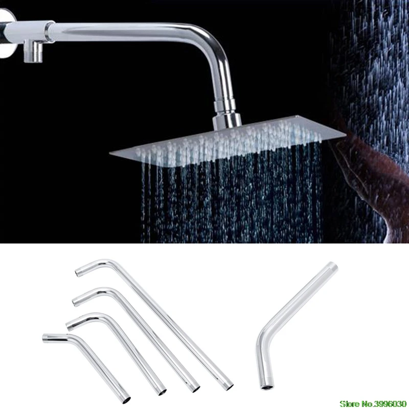 Thread G1/2 Stainless Steel Wall Mounted Tube Rainfall Shower Head Arm
