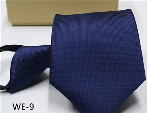 25 цветов предварительно завязанный Галстук мужской облегающий галстук с молнией красный черный синий сплошной цвет тонкий узкий галстук для жениха Вечерние Галстуки подарок - Цвет: 9