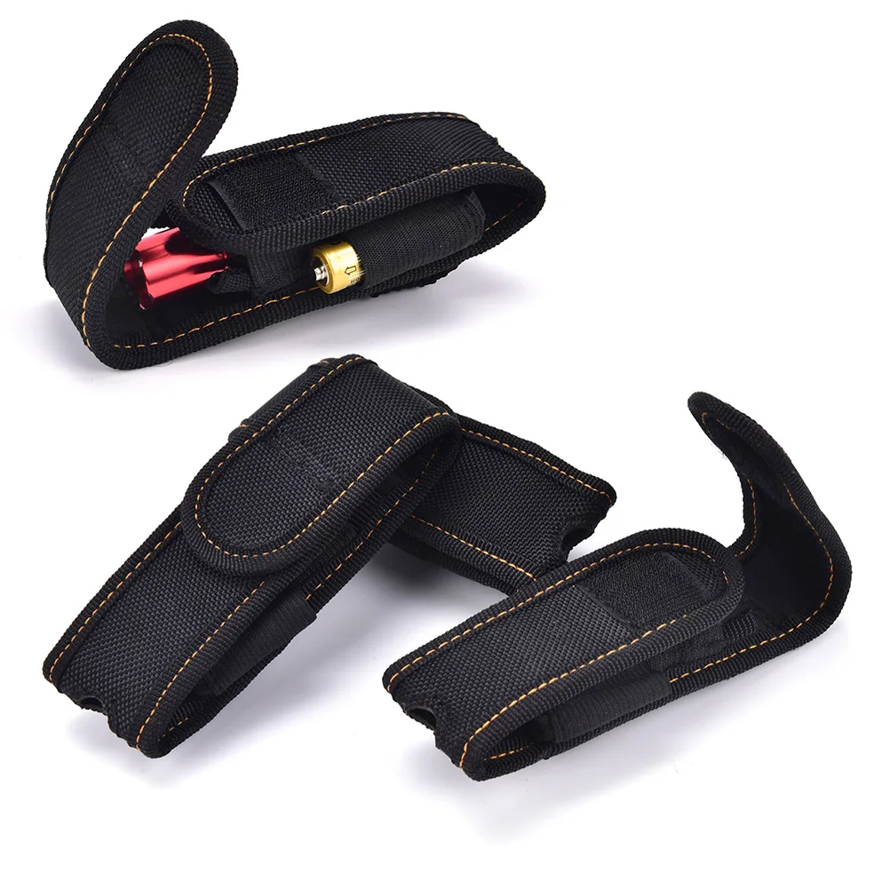 2PCS/1PCS  High Quality Black Nylon Holster For LED Flashlight 26x112mm