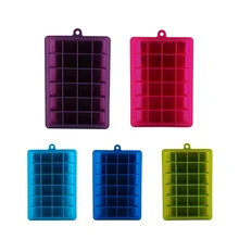 24 Сетки DIY креативная большая форма для льда квадратная форма Силиконовый поднос для льда производитель силиконовая форма лето