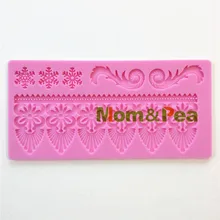 Mom& Pea GX148, Силиконовая Снежинка, кружевная форма, украшение торта, помадка, торт, 3D форма, Пищевая силиконовая форма