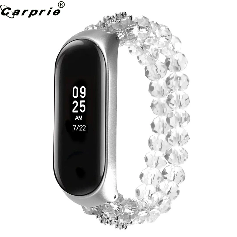 CARPRIE Модный женский браслет с кристаллами и бусинами, умный ремешок для часов+ металлический чехол для Xiaomi Mi Band 4, сменный аксессуар 907