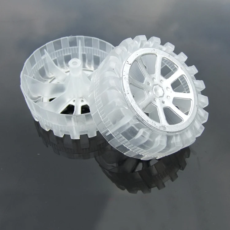 4PCS/Lot Transparent Wheels 52mm Plastic Tyres for DIY Model Cars Off