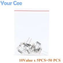 10 Значение х 5 шт = 50 шт кристаллические осцилляторы HC-49S Ассортимент Комплект Quart резонатор 4 м 6 м 8 м 12 м 16 м 20 м 24 м 25 м 26 м 27 м