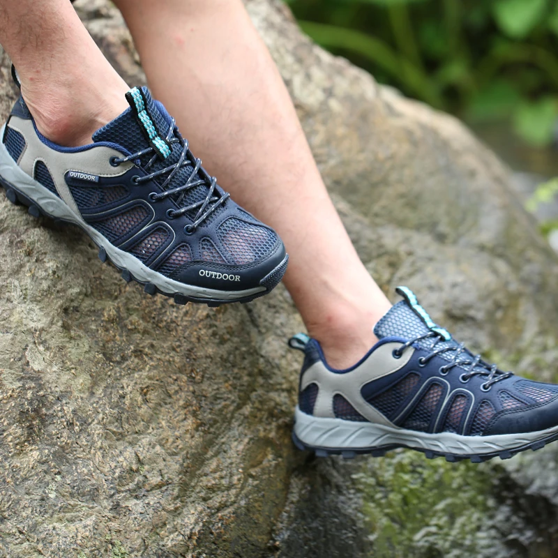 Мужская походная обувь легкие Нескользящие уличные кроссовки для прогулок, походов, бегунов, горных кроссовок