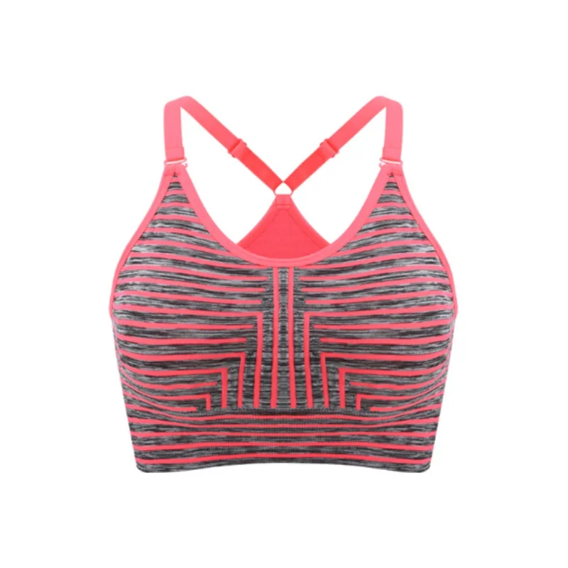 

Women Sport Bra Sexy Stripe Breathable Quick Dry Underwear Yoga Bras Wire Free Fitness Sports Bra