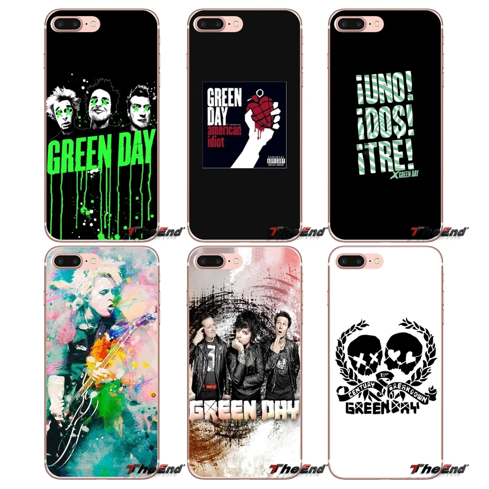 

Green Day Punk Rock Band For Huawei P Smart Y6 Ascend P8 P9 P10 Plus Nova P20 Lite Pro Mini 2017 Transparent Soft Shell Covers