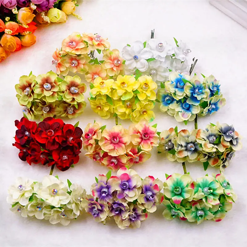 Buy 6pcs pearl silk cheap Artificial Flowers garland