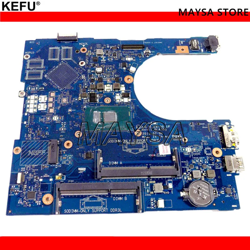 Материнская плата KEFU CN-00HJC9 0HJC9 для ноутбука Dell INSPIRON 5558 5458 5758 материнская AAL10 LA-B843P