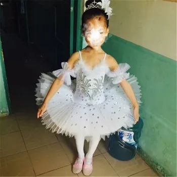 

2017 New Children Professional Ballet Dress Paillette Decoration Ballet Dance Costume Girls Ballerina Tutu Dress Dance Leotard