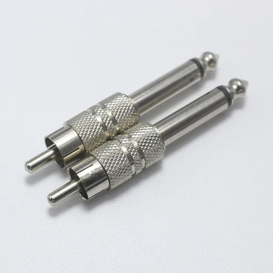 EClyxun 10 шт. DIY 6 35/6 5 мм 2 полюсный моно штекер RCA папа AV аудио адаптер для микрофона