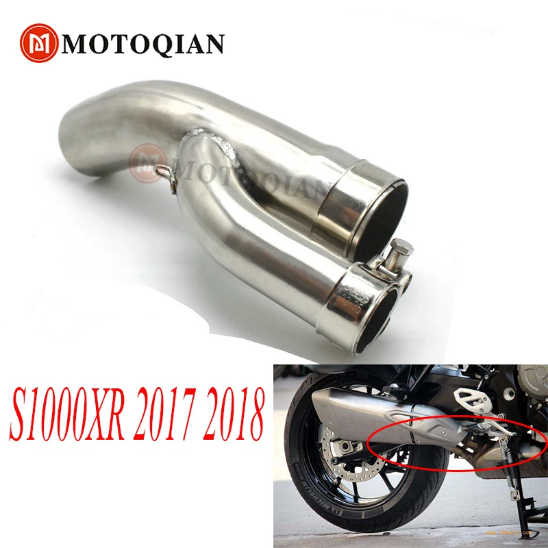 

Muffler Exclusive For BMW S1000XR 2018 2017 Link Exhaust Pipe Motorcycle Accessories Middle Exhausts Slip on Motorbike Parts