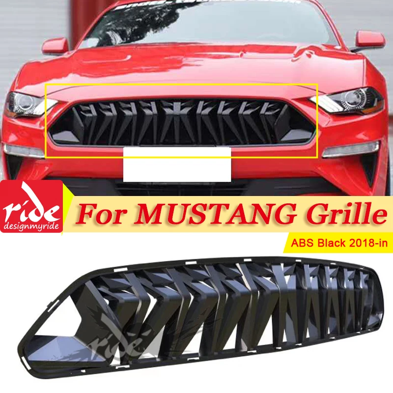 

For Mustang Front Bumper Kidney Racing Grills Car-Styling ABS gloss black 1:1 Replacement Fits For Ford Mustang grill grille 18+