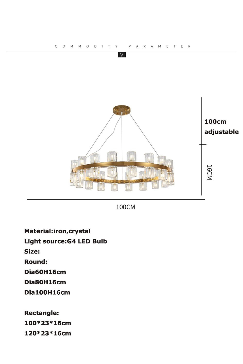 Led e14 постсовременная железная Хрустальная золотистое круглое сверкающая люстра подвесной светильник лампа для столовой спальни