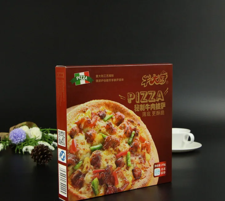 

Custom printed recycled cardboard packaging paper box with logo,Kraft Paper Pizza Box with Your Logo Printed ---PX10771