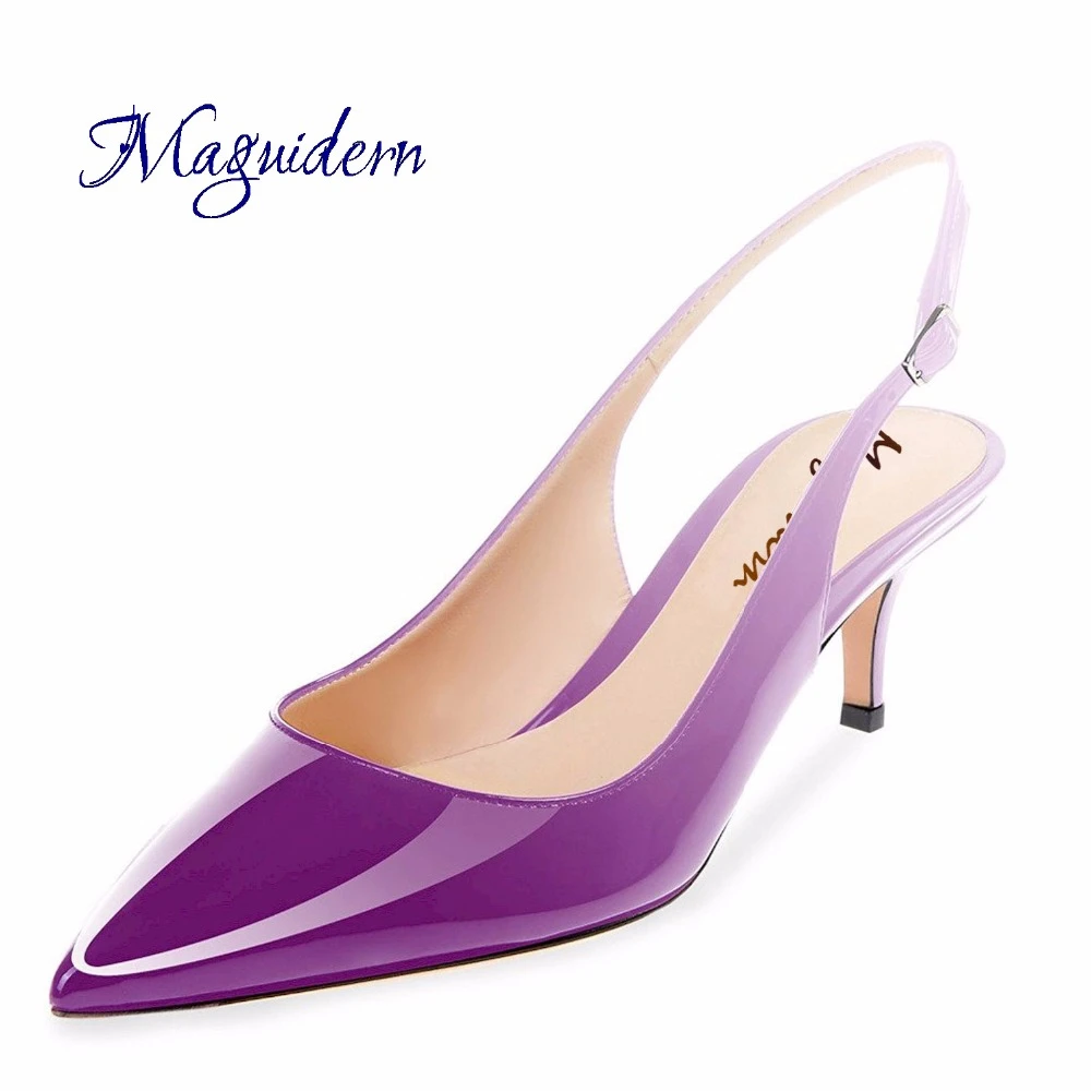 patent kitten heel shoes