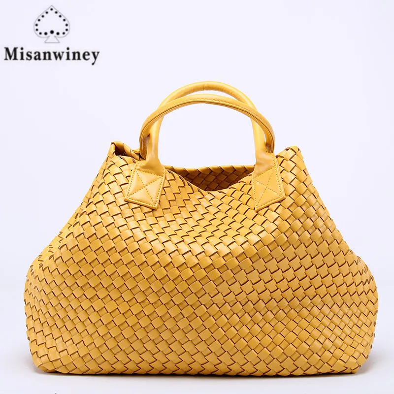 

Misanwiney large capacity knitting handbag women casual totes women bag bolsa feminina luxury handbags women bags designer