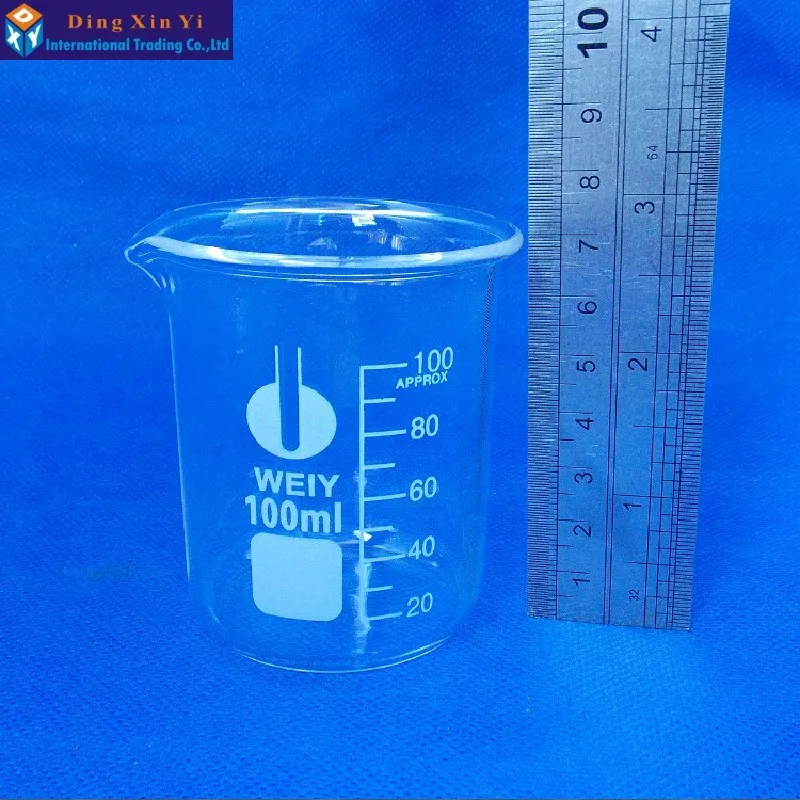 6 шт./лот) стеклянный стакан 100 мл, лабораторные принадлежности, лабораторный стакан, хороший качественный лабораторный стакан, материал высокого бора