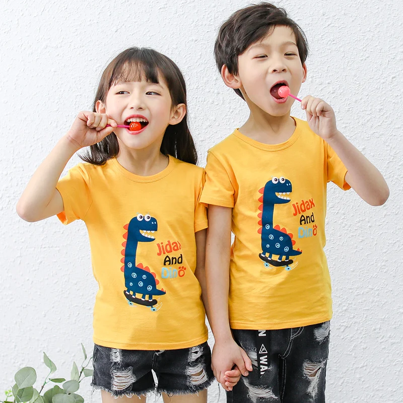 

Children Summer Clothing Baby Boy T Shirt Cotton Dinosaur Short Sleeve T-shirt Kid Boy Casual Sport T-shirt 2-9Y Shirts