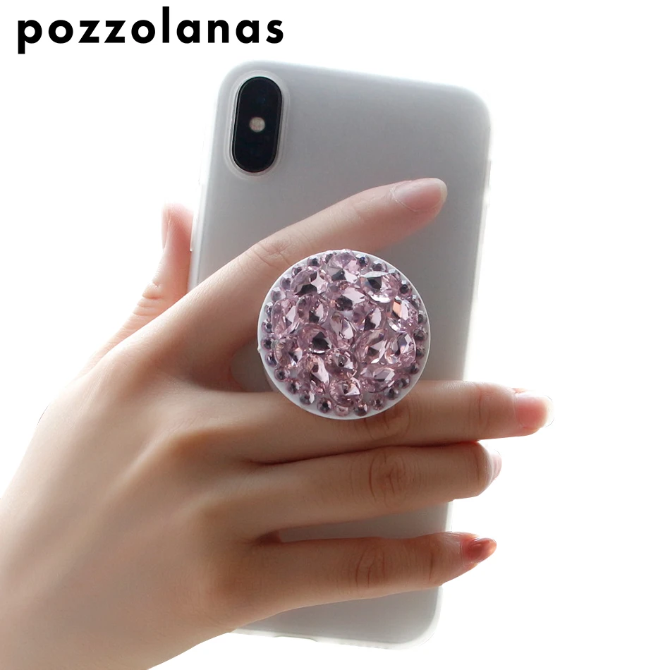 Pozzolanas Алмазный Блестящий держатель для телефона Подставка для смартфона Iphone для samsung и автомобилей для Xiaomi Universa