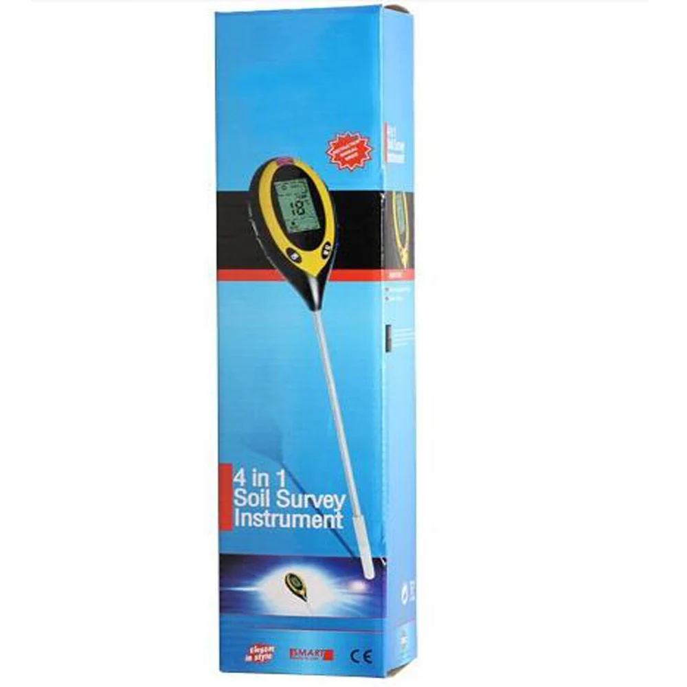 4 в 1 электронный прибор для анализа почвы, измеритель pH, термометр/гигрометр/ph-метры, профессиональный прибор/светильник