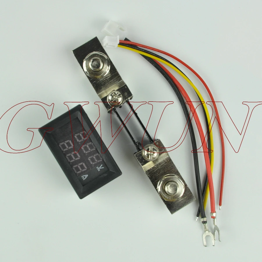GWUNW BY32A 0 500 В 200A DC Цифровой амперметр напряжения измеритель тока Вольтметр двойной